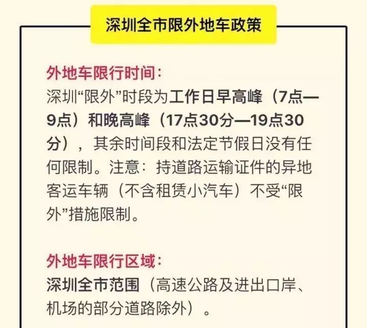 深圳外地车最新限行时间，影响解读及应对措施